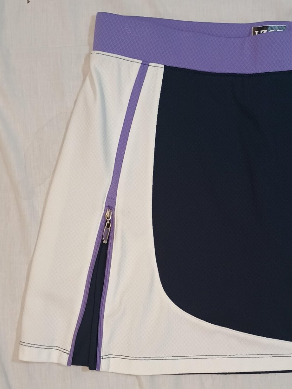 Izod Golf/Skort/Womens M/Navy White Colorblock Tennis Pickleball Athleisure Chic - Picture 6 of 9